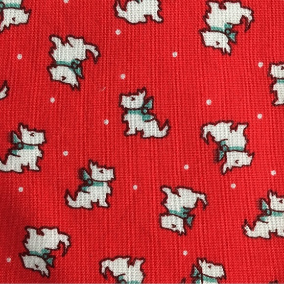 Handmade Retro Style Scottie Dog Holiday Napkins, Set of 2 - Picture 3 of 14